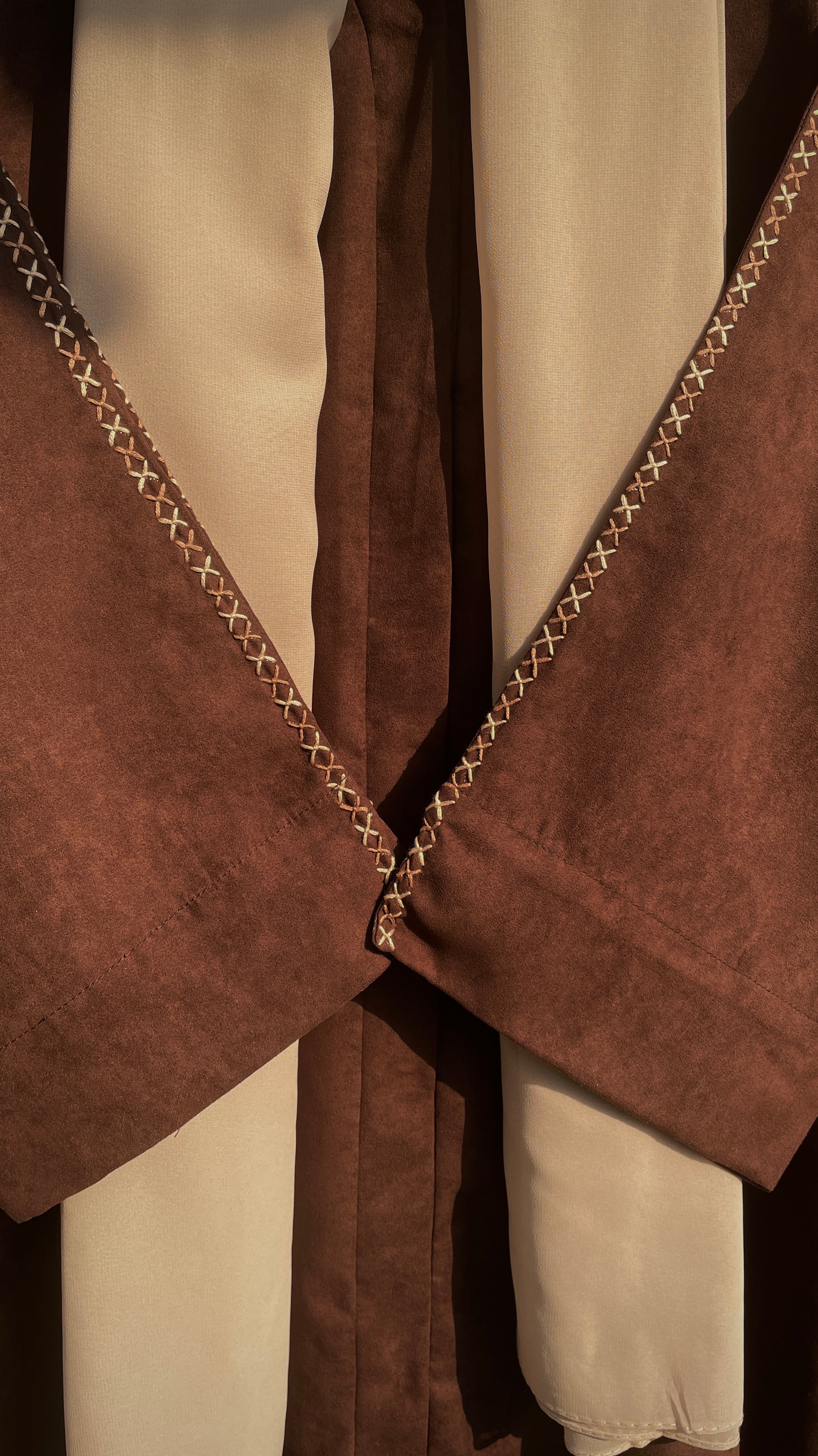 Cocoa Fall Hand Embroidered Abaya