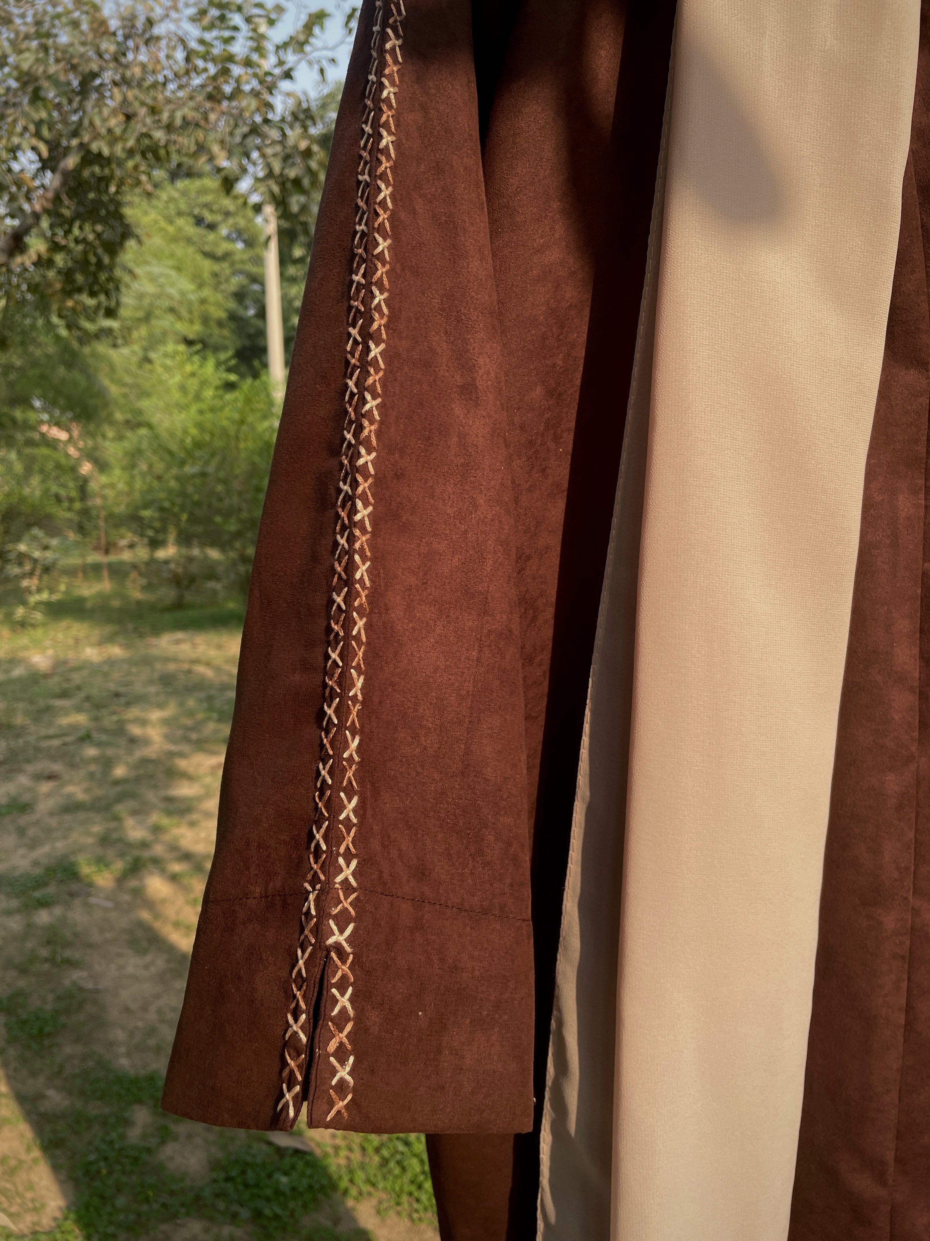 Cocoa Fall Hand Embroidered Abaya