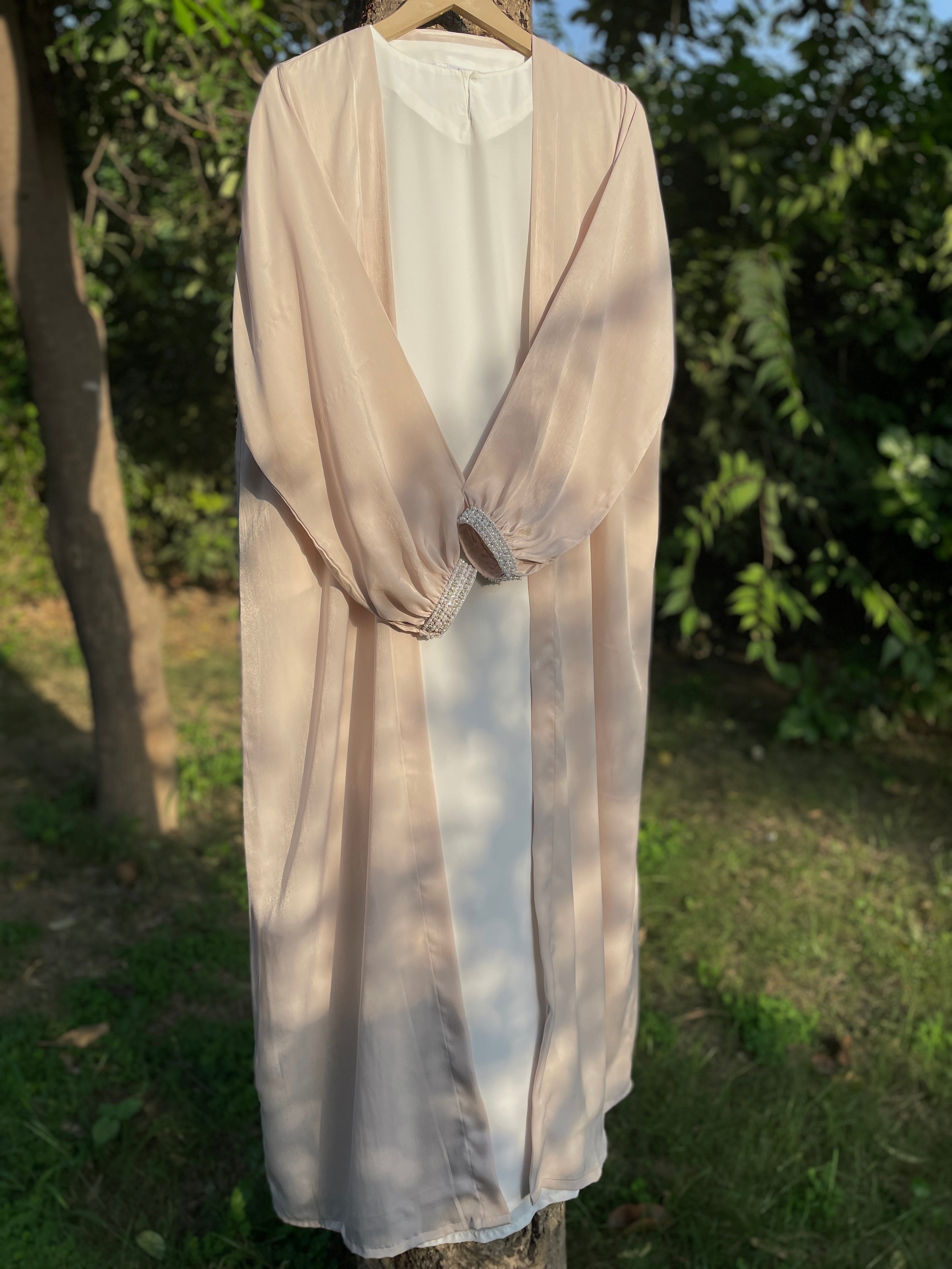 Beige Pearl Abaya