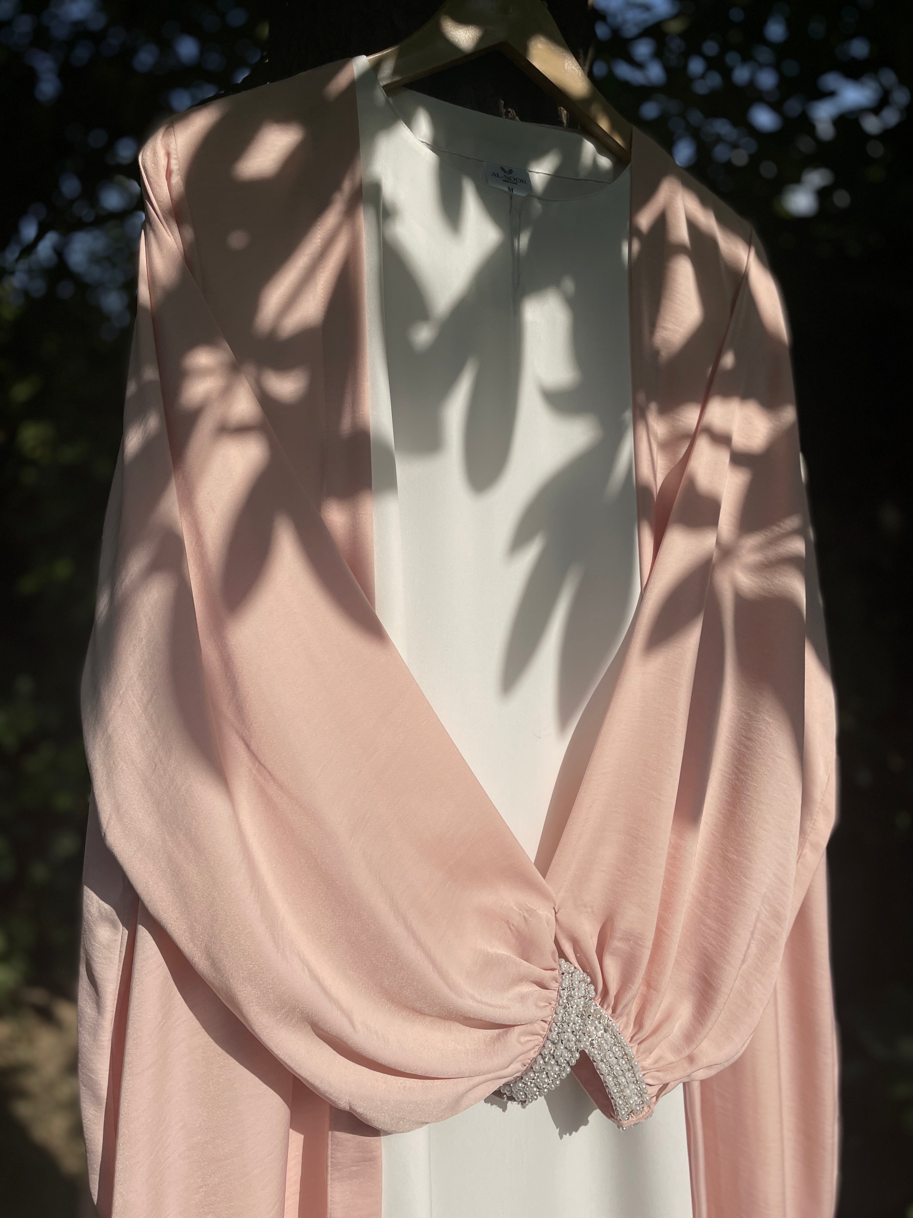 Pastel Pink Pearl Abaya