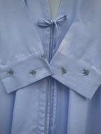 Summer Mist Ice Blue Hand Embroidered Abaya