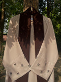 Beige and Brown Hand Embroidered Abaya