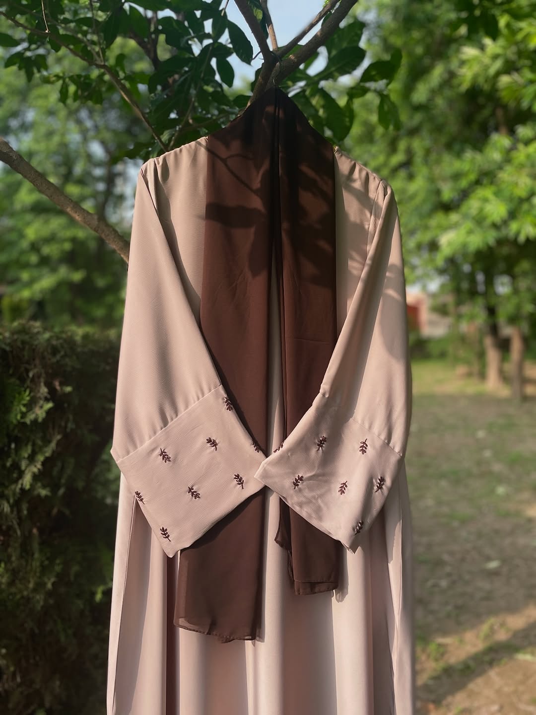 Beige Brown Abaya