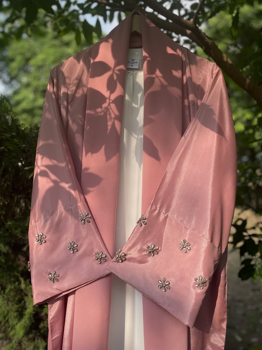 Pink Crystal Daisy Abaya