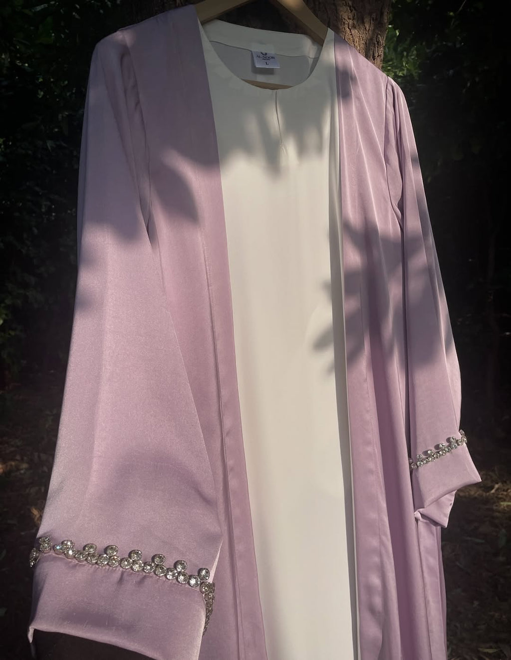 Lilac Crystal Formal Abaya