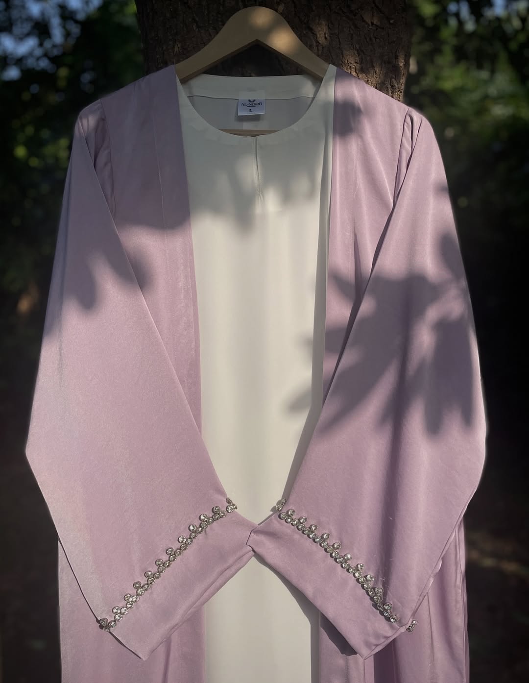 Lilac Crystal Formal Abaya