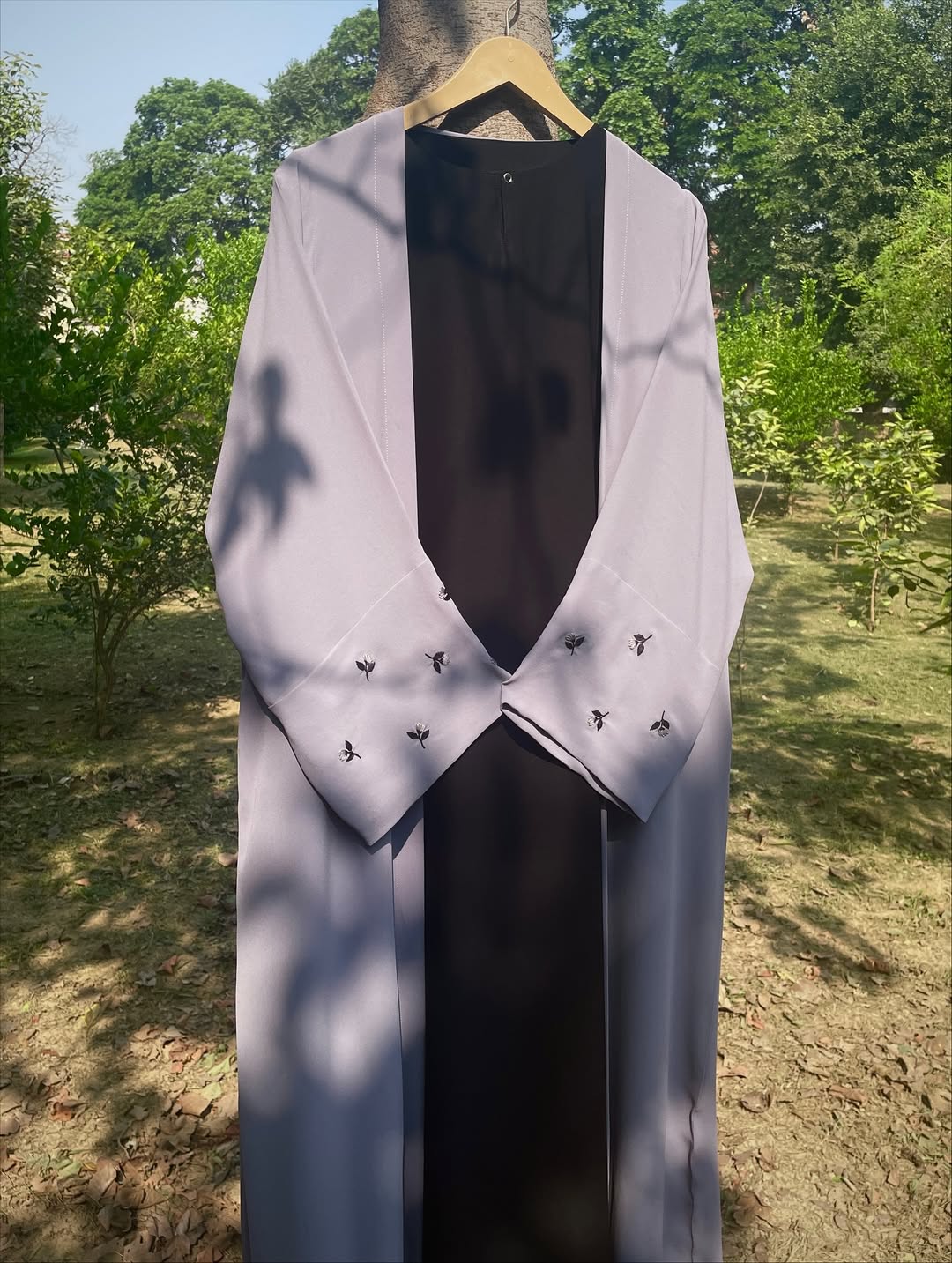 Charcoal Blossom Abaya