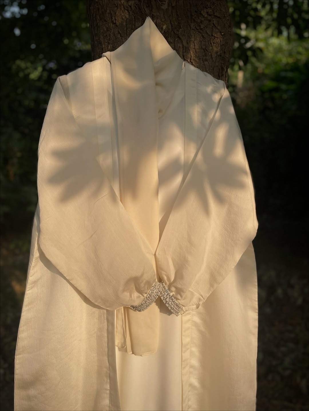 Ivory Pearl Abaya