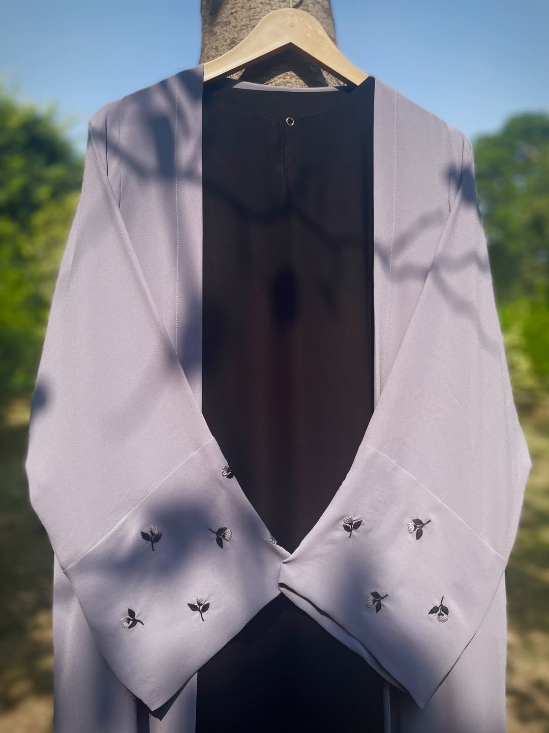 Charcoal Blossom Abaya