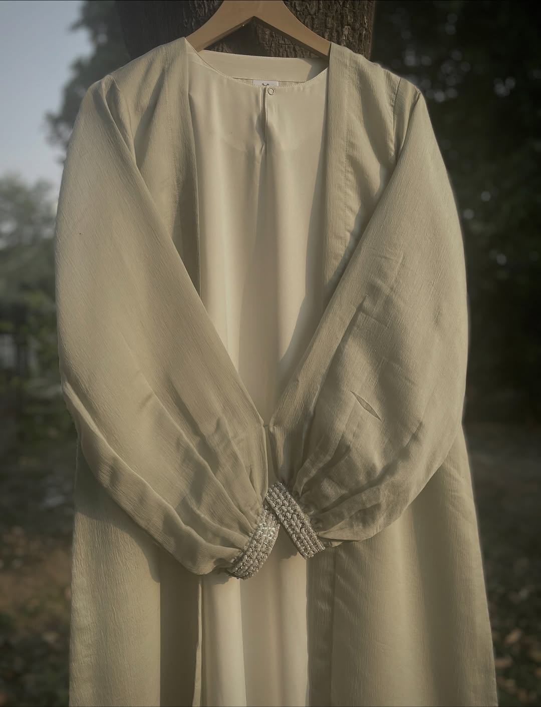 Pistachio Pearl Abaya