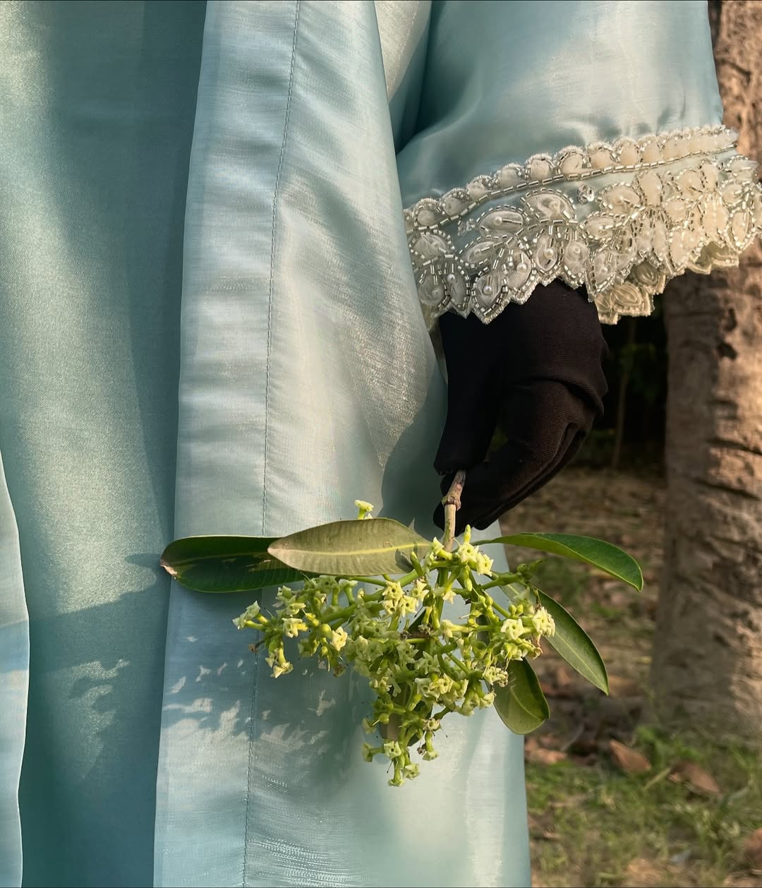 Mint Blue Formal Abaya