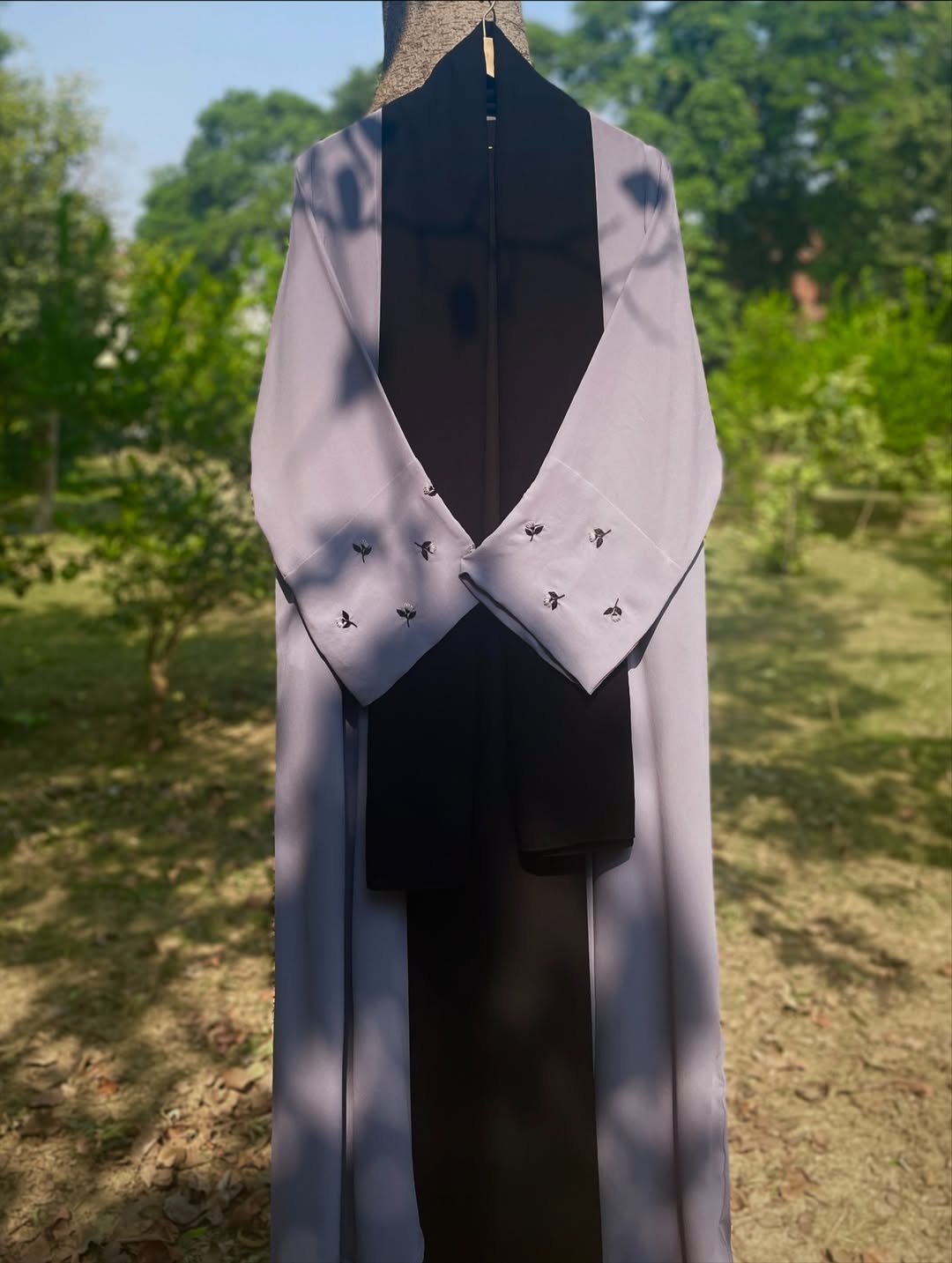 Charcoal Blossom Abaya