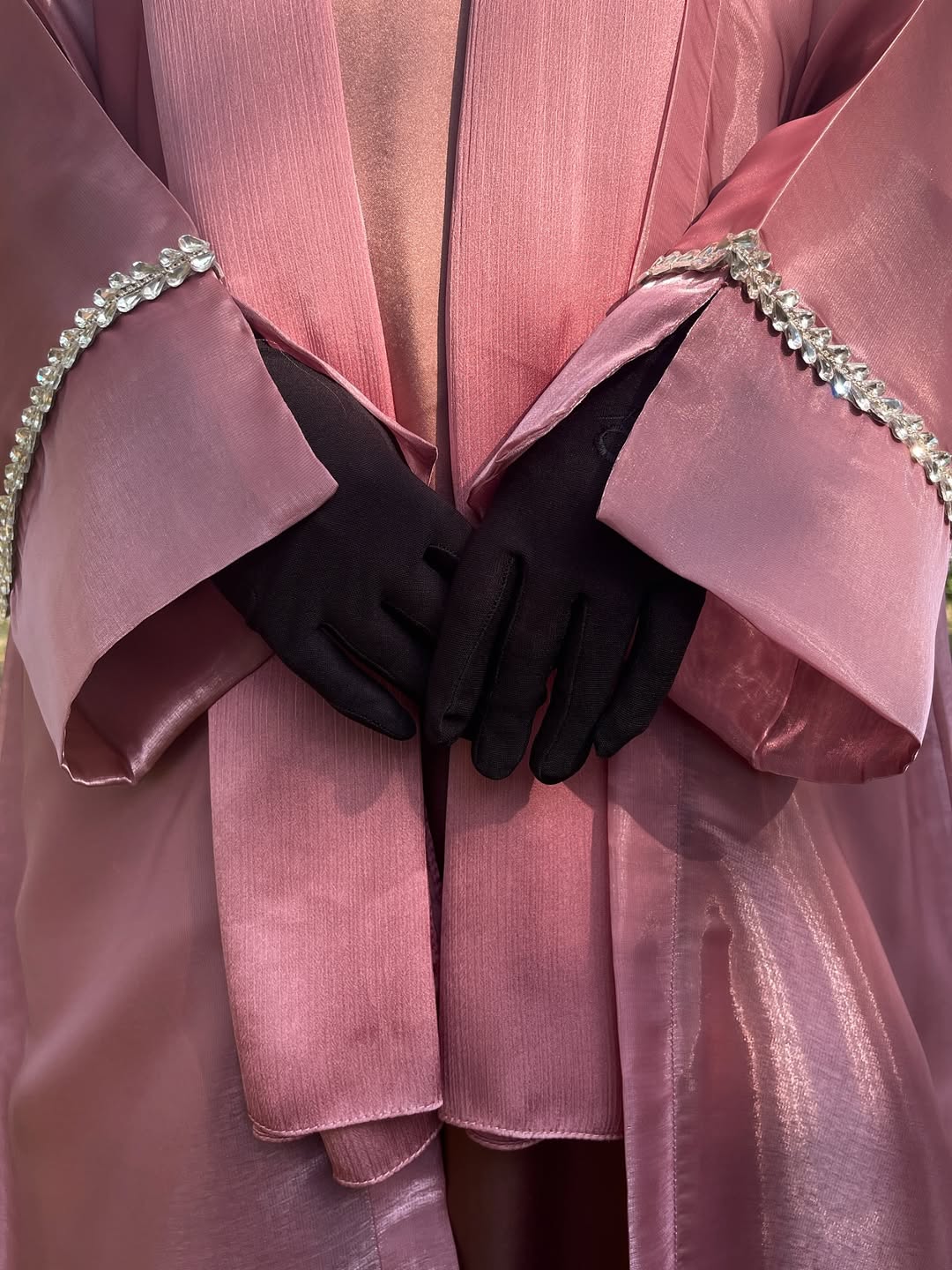 Dusty Rose Pink Formal Abaya