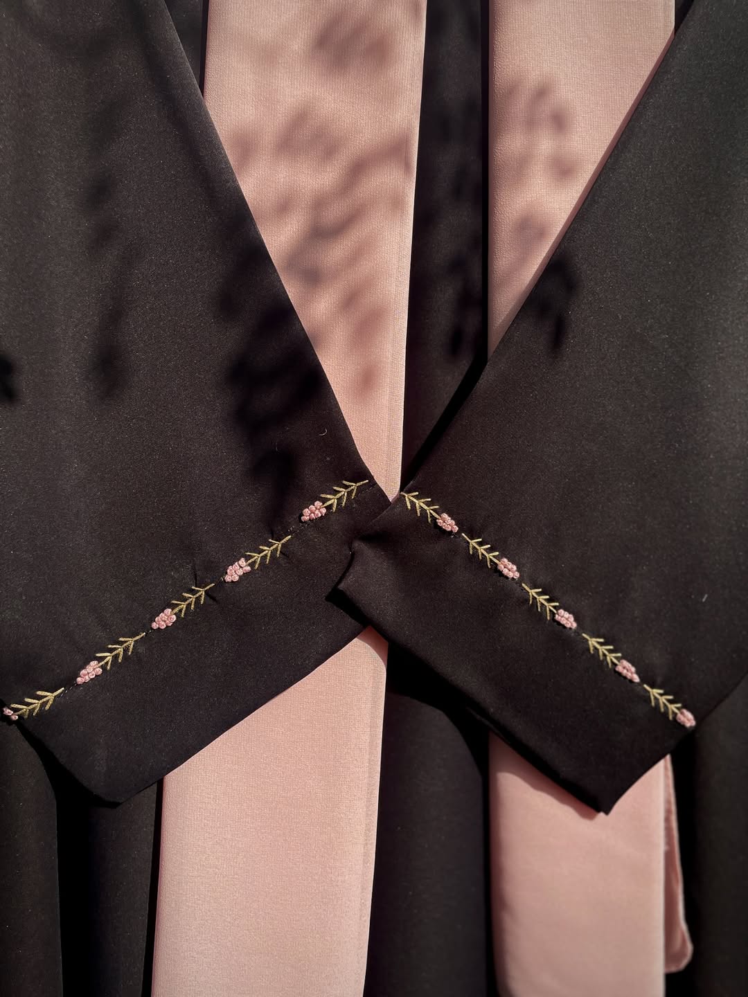 Mimosa Hand Embroidered Black Abaya