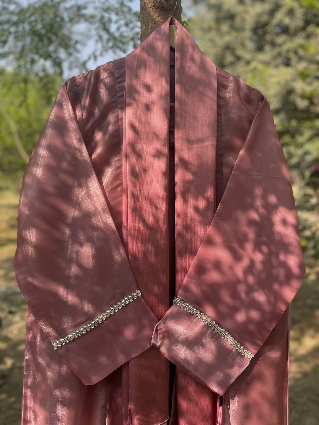 Dusty Rose Pink Formal Abaya