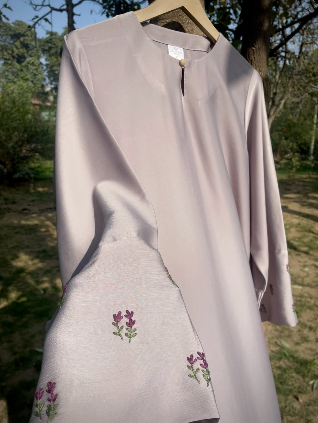 Grey Lavender Abaya