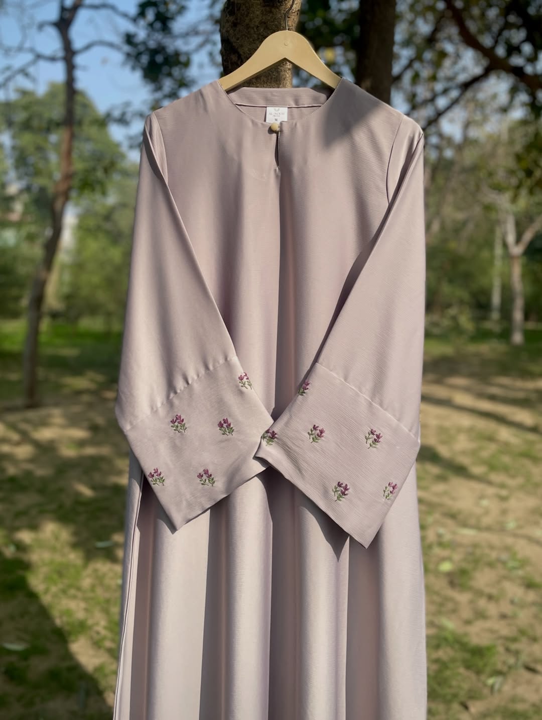 Grey Lavender Abaya