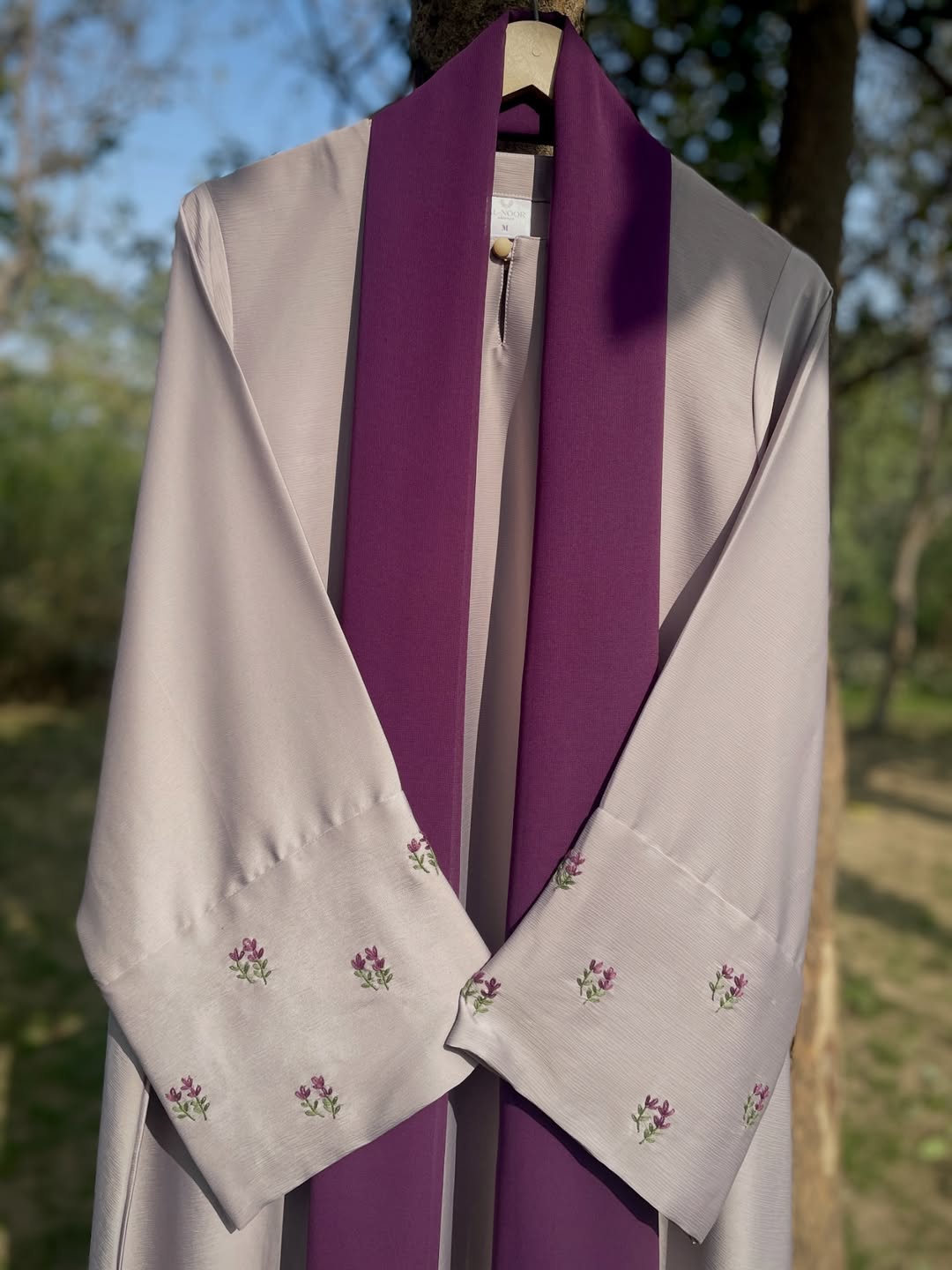 Grey Lavender Abaya