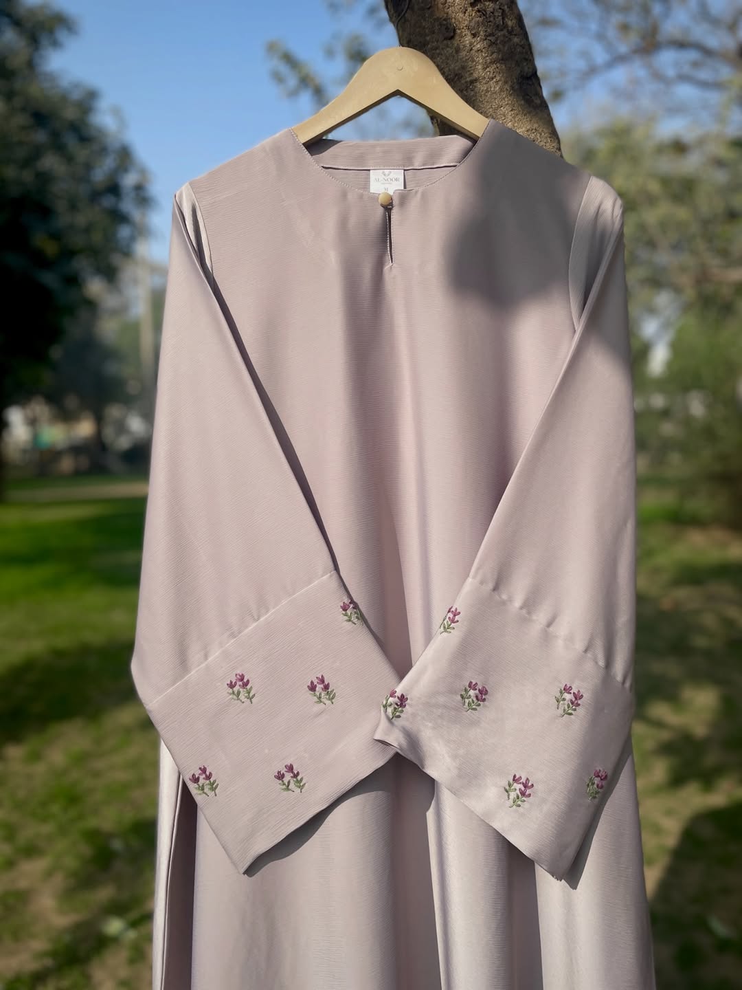 Grey Lavender Abaya