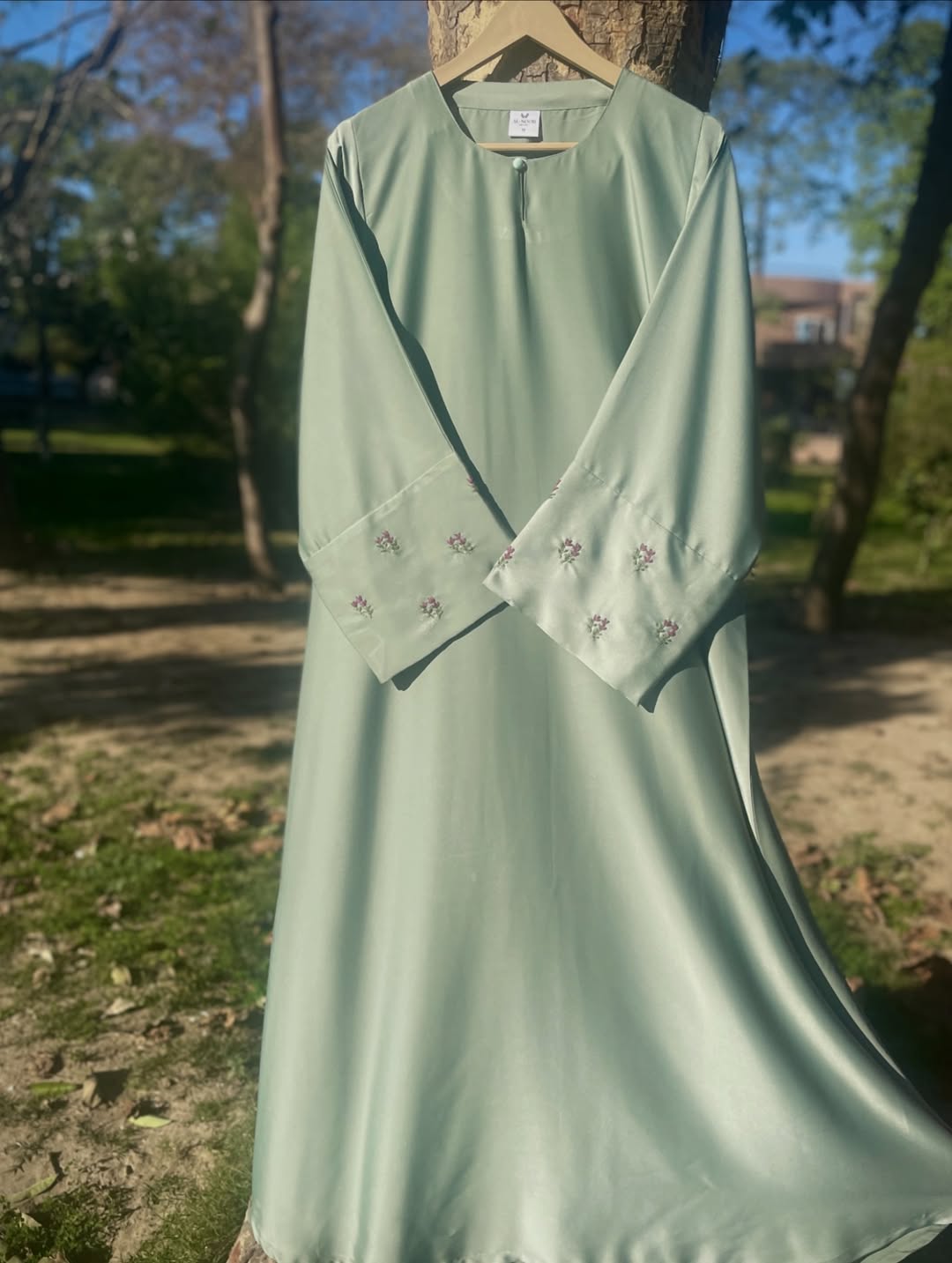 Mint Green Lavender Abaya