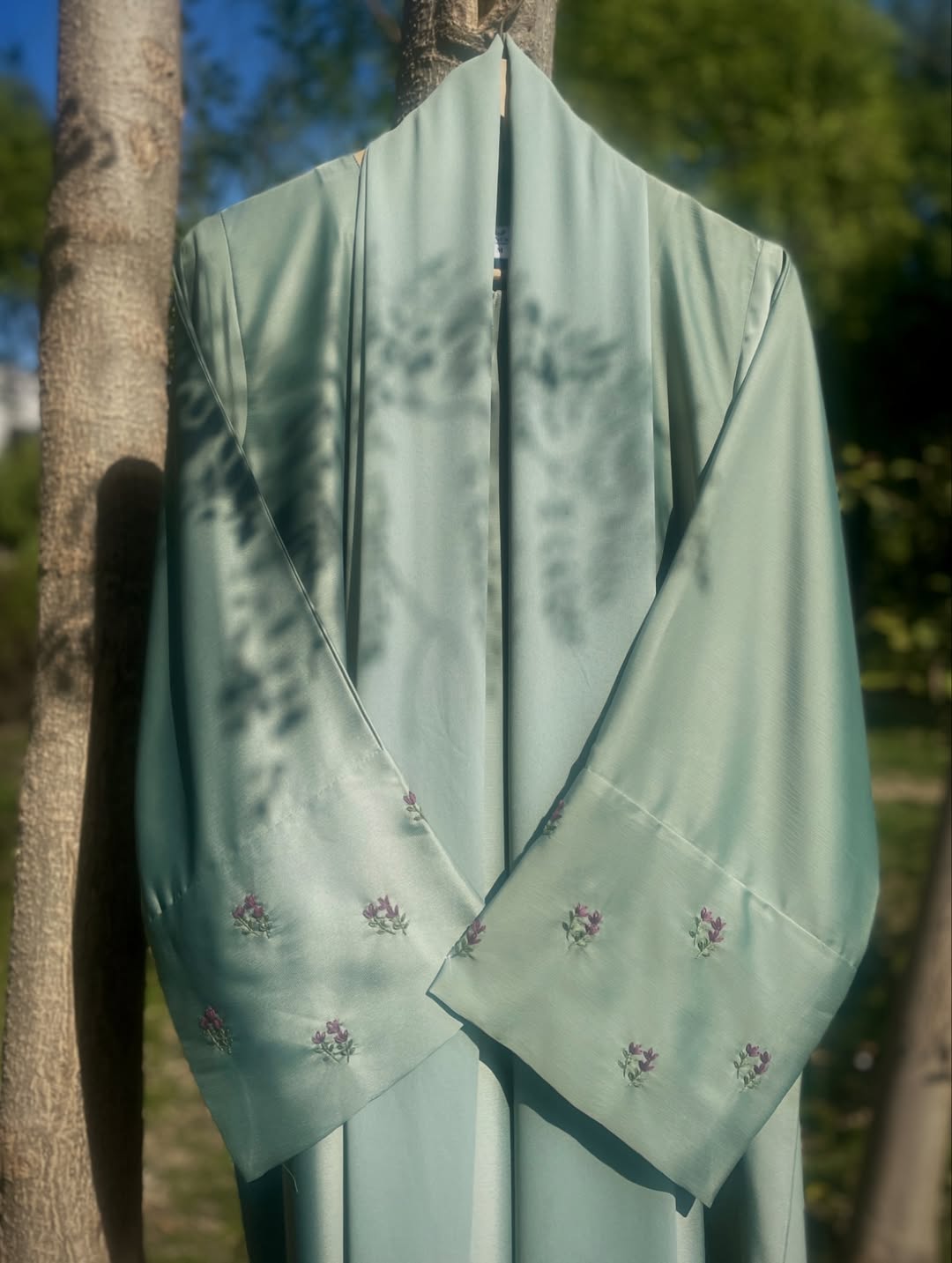 Mint Green Lavender Abaya
