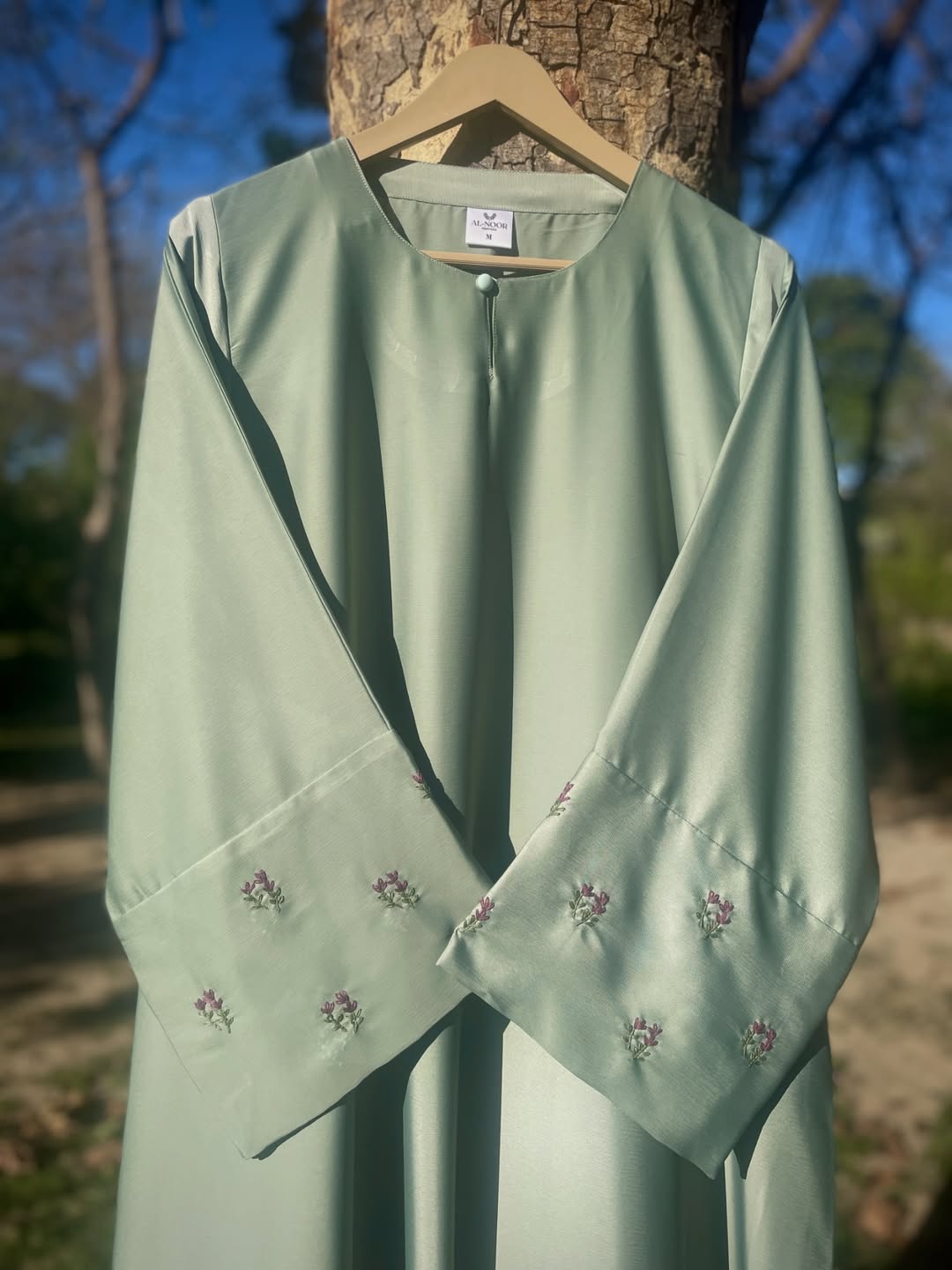 Mint Green Lavender Abaya
