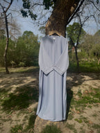 Mimosa Hand Embroidered Ice Blue Abaya