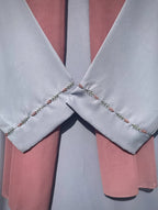 Mimosa Hand Embroidered Ice Blue Abaya