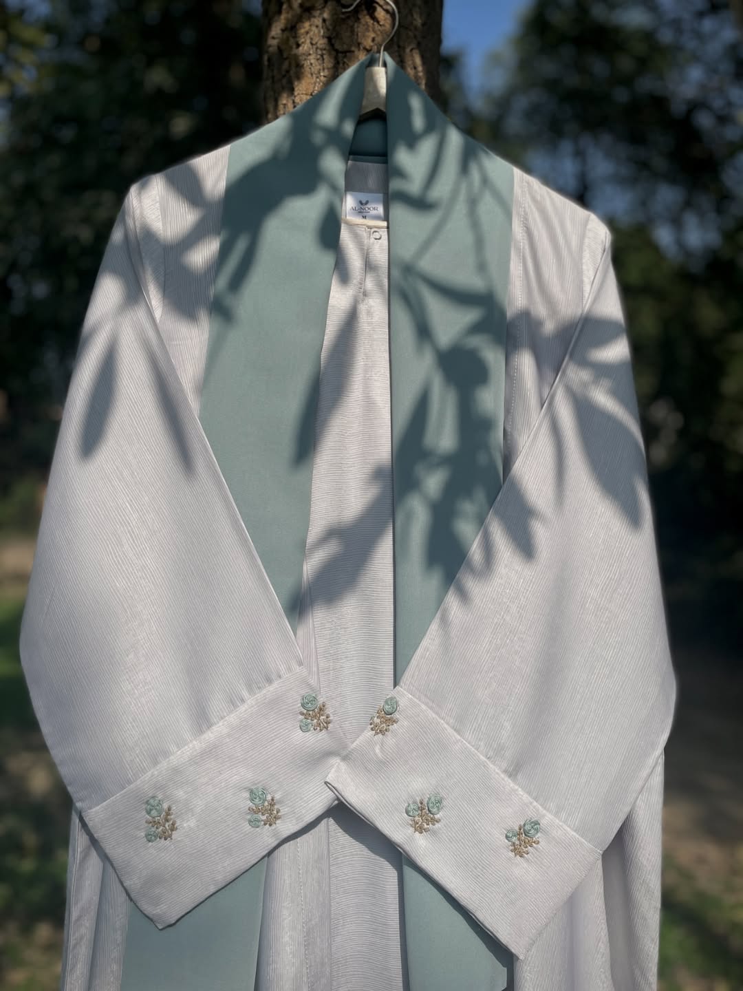 Spring Breeze Gray Hand Embroidered Abaya