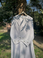 Spring Breeze Gray Hand Embroidered Abaya