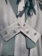 Spring Breeze Gray Hand Embroidered Abaya