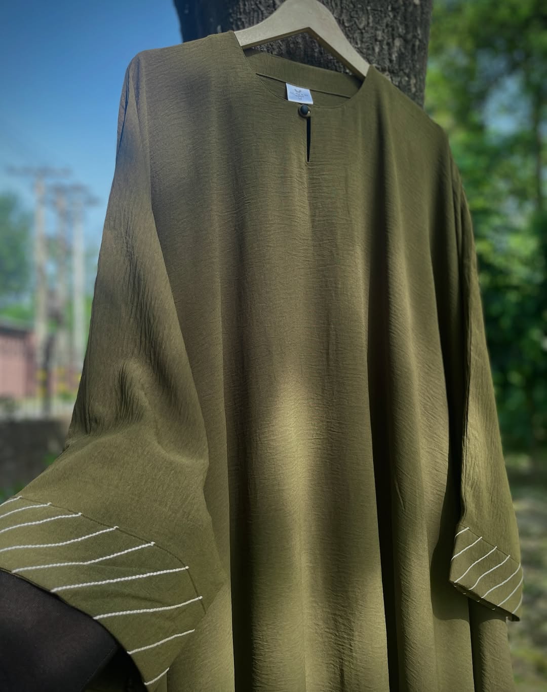 Olive Everyday Butterfly Kaftan Abaya