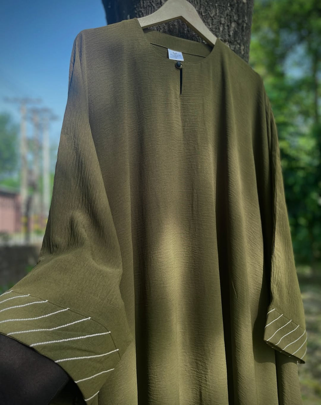 Olive Everyday Butterfly Kaftan Abaya