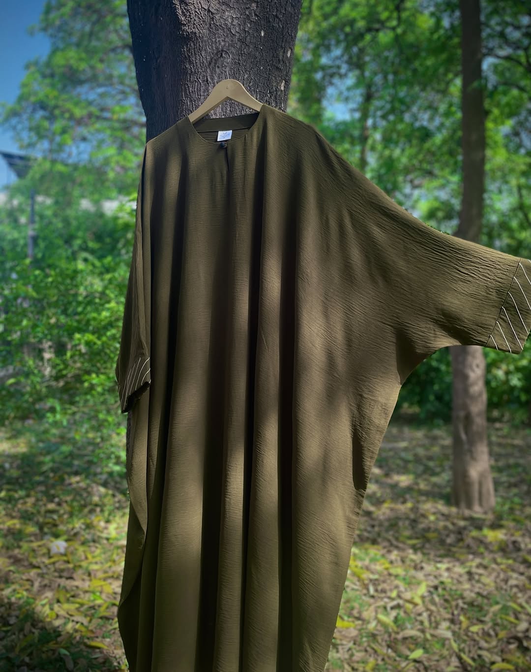 Olive Everyday Butterfly Kaftan Abaya