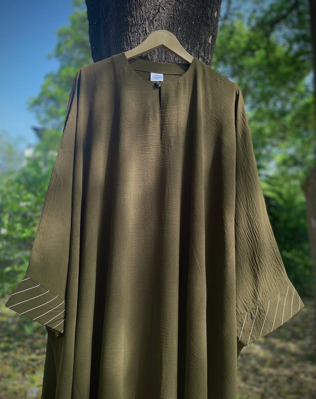 Olive Everyday Butterfly Kaftan Abaya