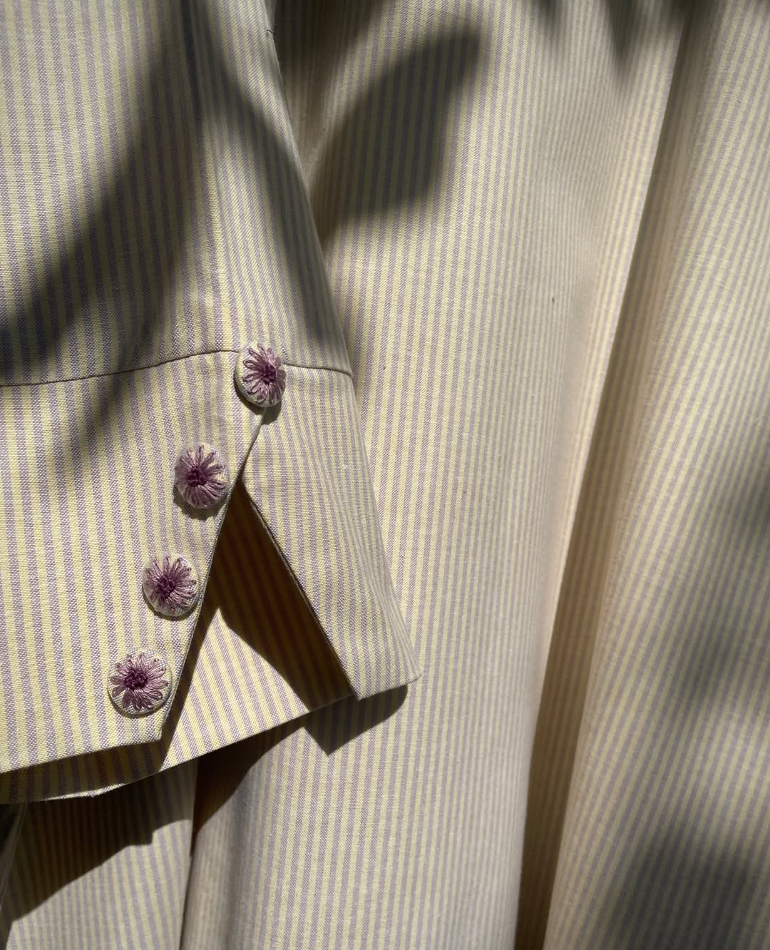Pastel Yellow Stripes Everyday Abaya
