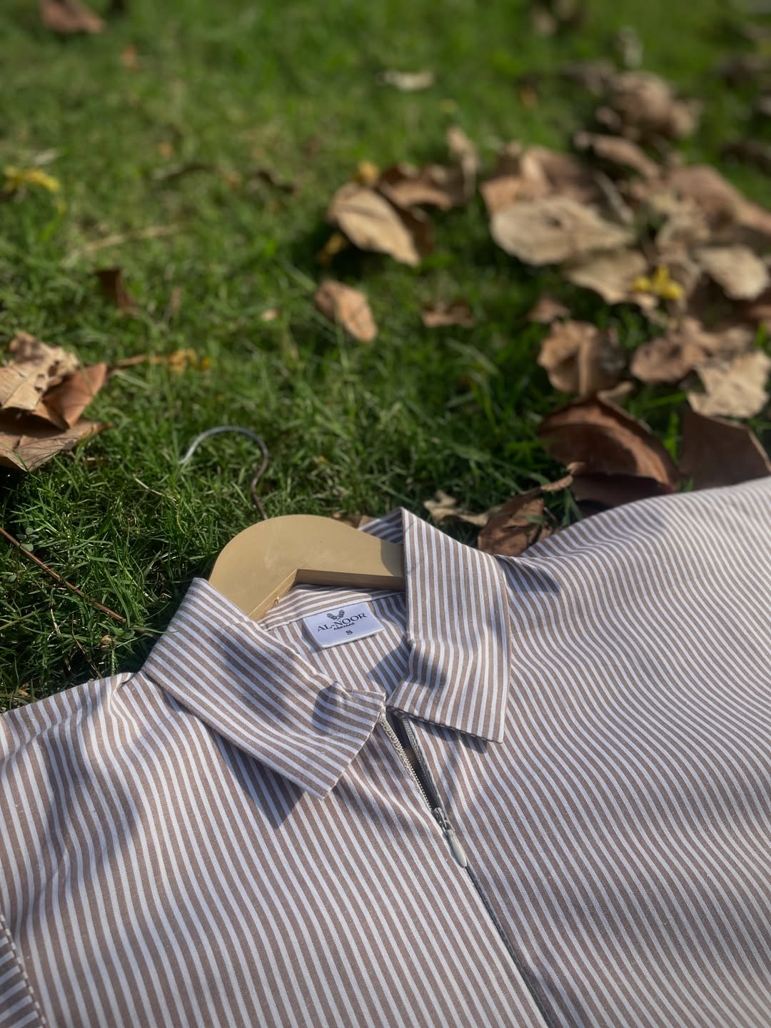 Rust Stripes Drop Shoulder Everyday Abaya