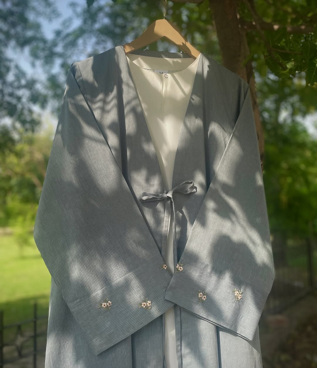 Summer Mist Hand Embroidered Abaya