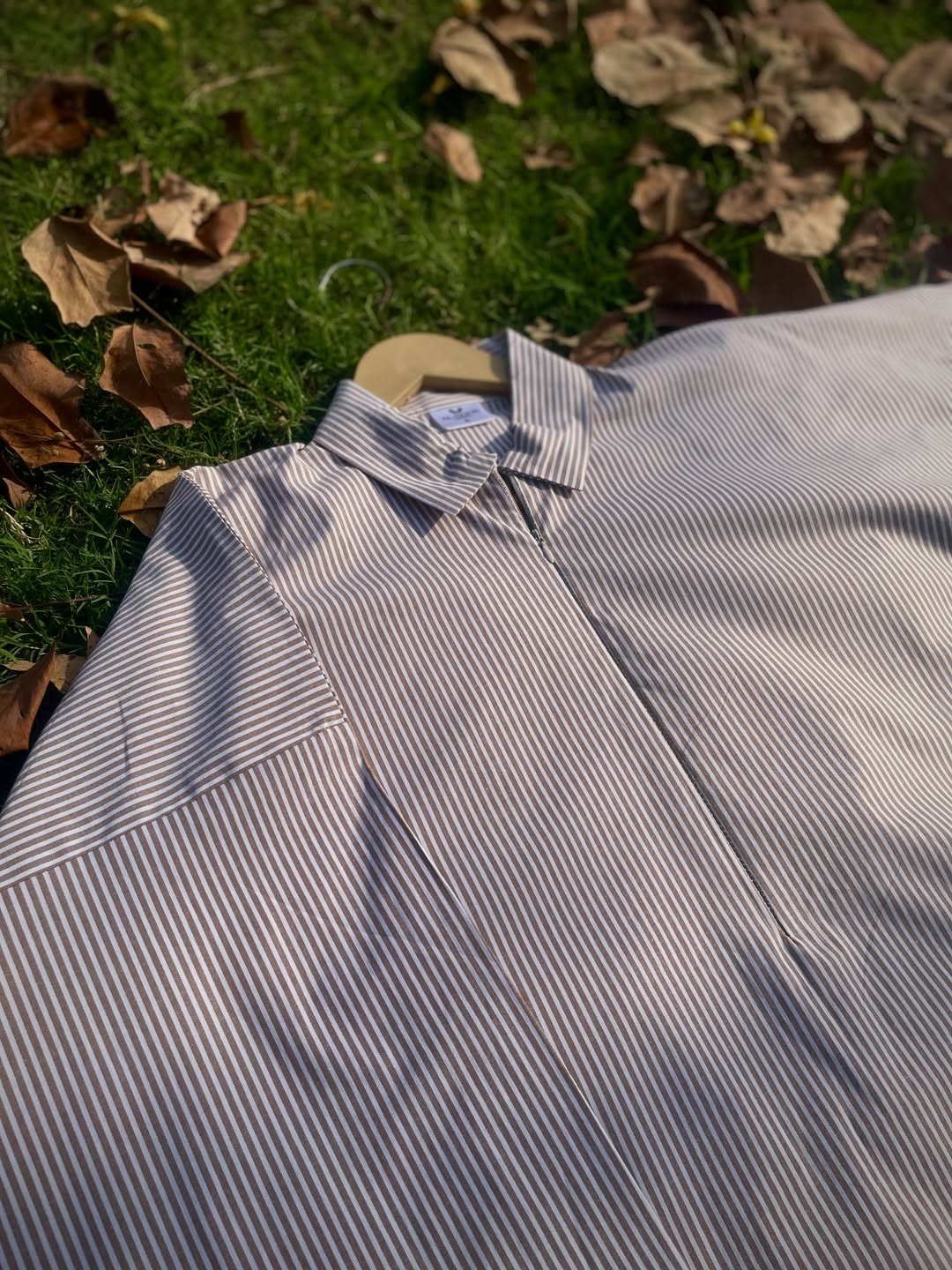 Rust Stripes Drop Shoulder Everyday Abaya