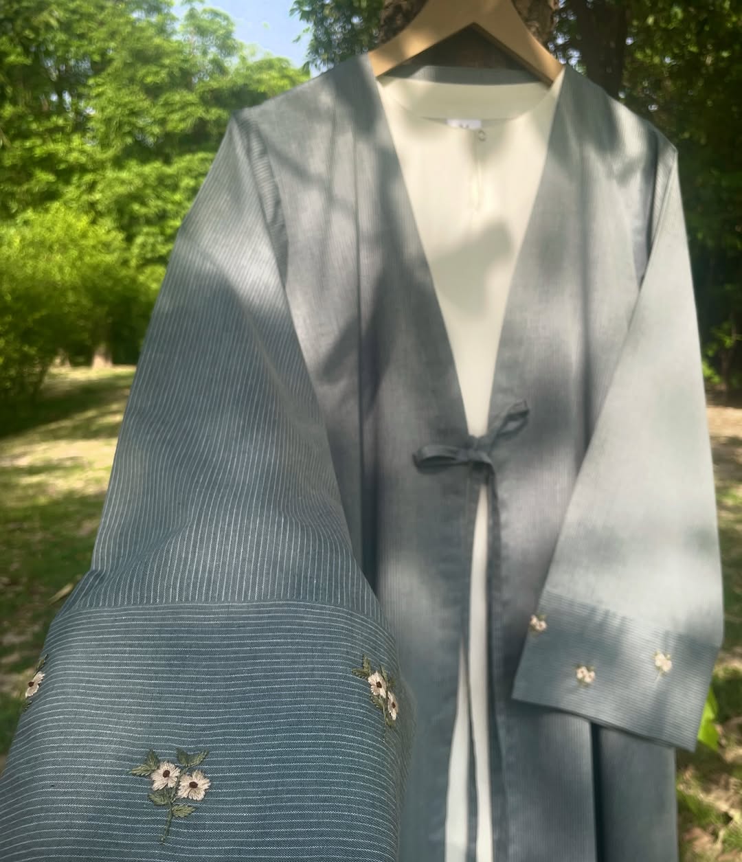 Summer Mist Hand Embroidered Abaya