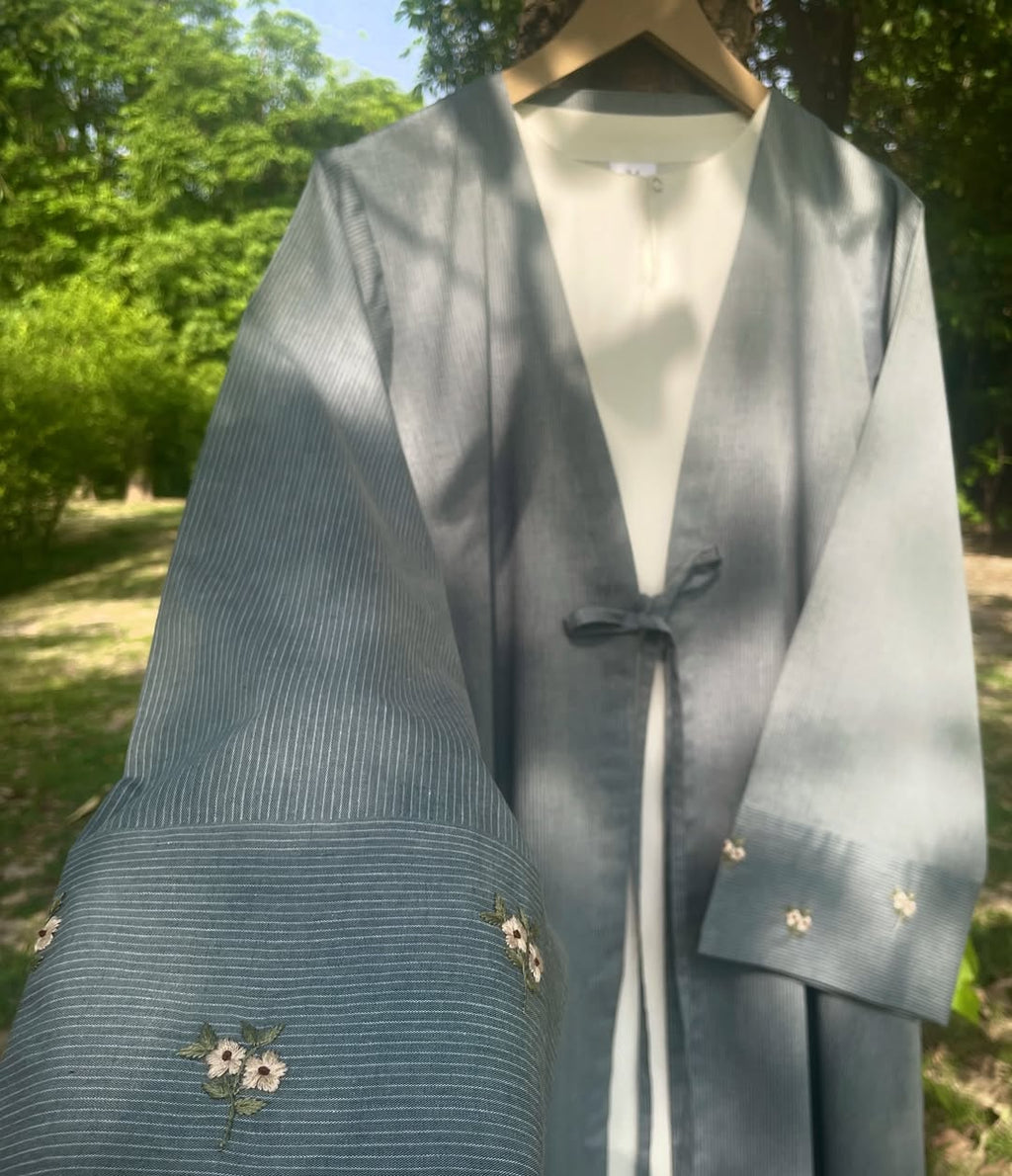 Summer Mist Hand Embroidered Abaya