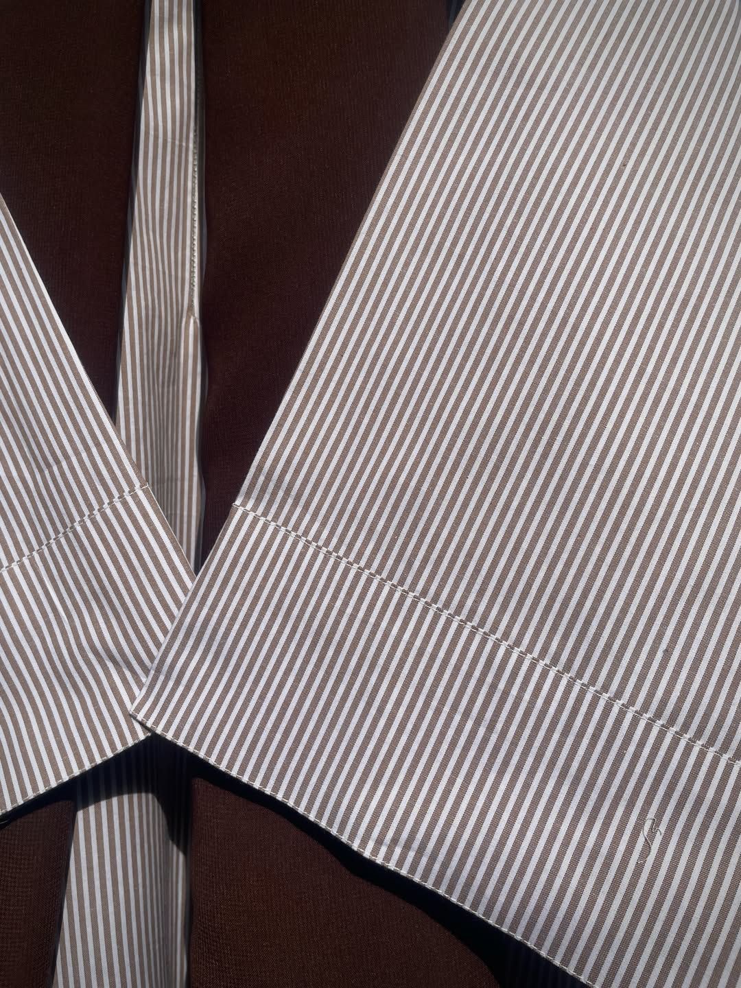 Rust Stripes Drop Shoulder Everyday Abaya