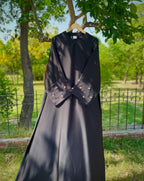 Noir Hand Embroidered Abaya