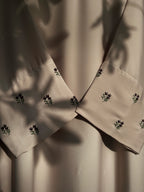 Beige and Brown Hand Embroidered Abaya