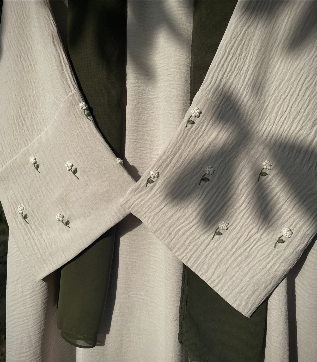 Ivory Olive Handmade Abaya