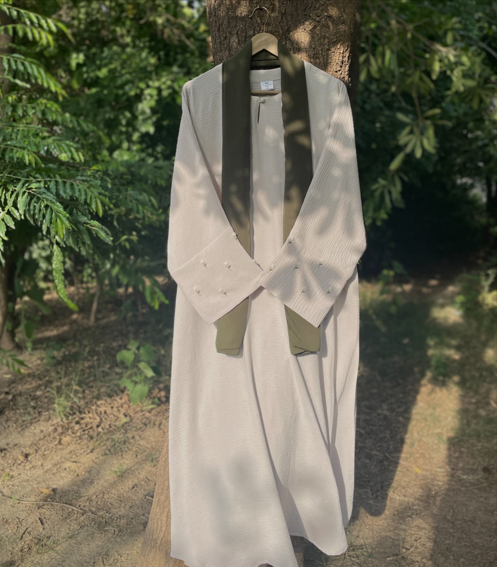Ivory Olive Handmade Abaya