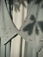 Mint Green Hand Embroidered Abaya