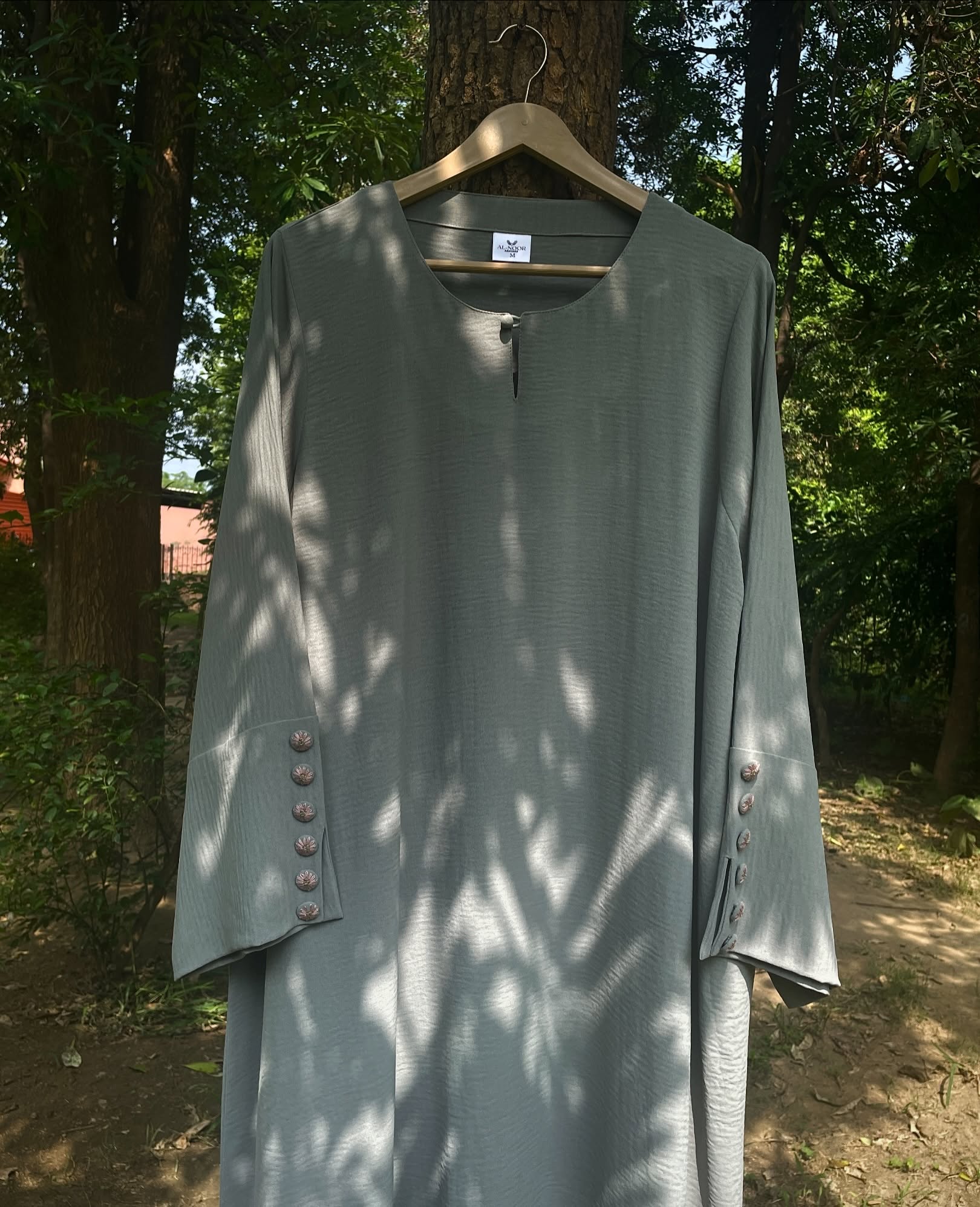 Seafoam Green Hand Embroidered Abaya