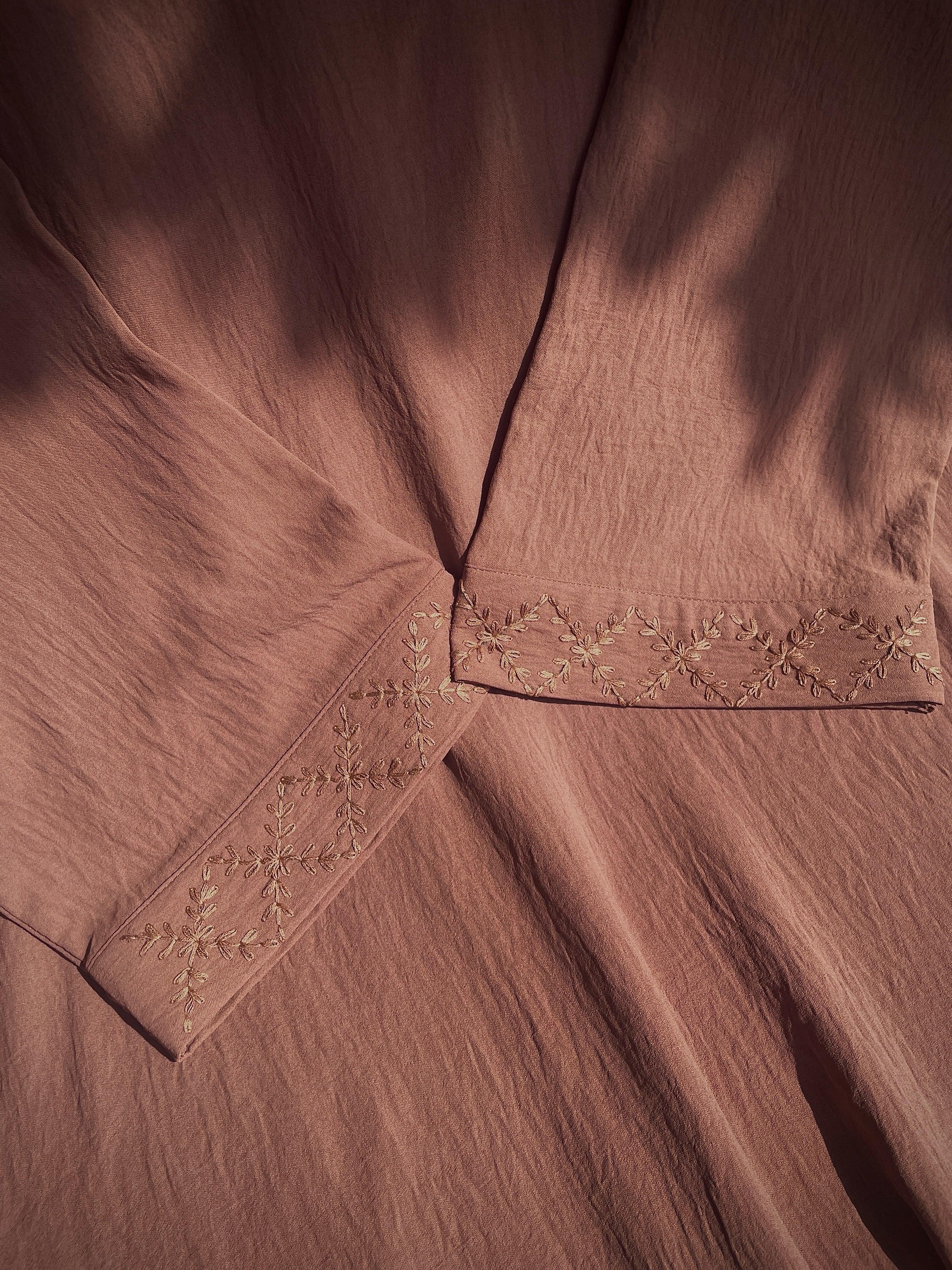Brick Pink Handmade Abaya