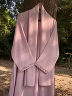 Safa Pastel Pink Hand Embroidered Abaya